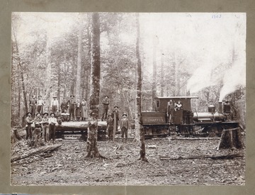 Colonel Hardesty and wife in engine cab.