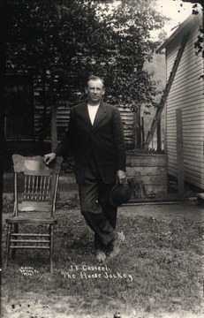 Portrait of J.E. Casteel, "The Horse Jockey," Valley Pt., West Virginia.