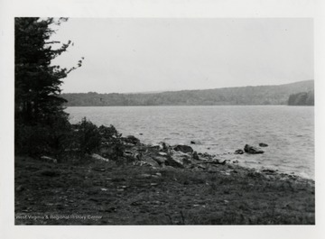 W. Va. Pulp and Paper Company Lake Formed by dam, circa 1974.