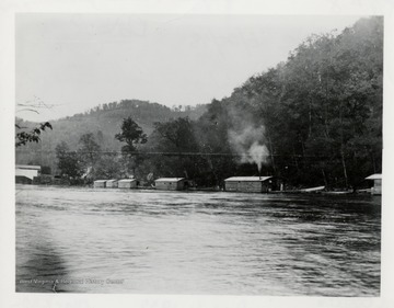 Covered bridge in background.  