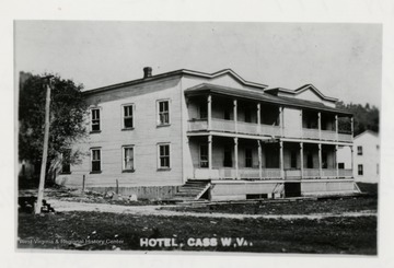 "Baker House $1.00 per day" on sign.  Cass, W.V. 