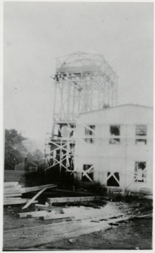 Lumber mill under contstruction.  