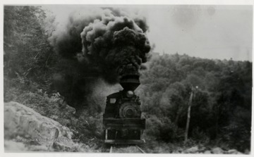 Front view of the Shay No. 4 train engine.