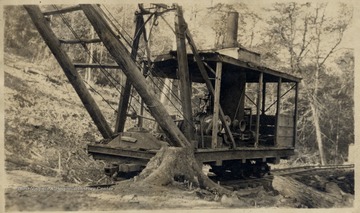 Log skidder in the forest.