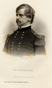 Engraving of Major General Nathaniel P. Banks.  Engraved for the Rebellion Record.  New York G.P. Putnam.