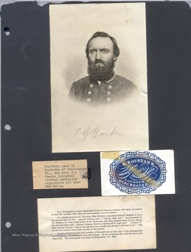 Portrait of Stonewall Jackson taken by Mr. n. Routzahn in Winchester, Va.