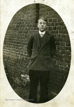 Portrait of Henri Montelecque, the young boy who saw the fall of Lt. Louis Bennett on August 24, 1918. Accompanied letter from Marie-Louis Plancy to Mrs. Louis Bennett, 22 July 1919 in the Bennett Collection Box 3, Folder 3.