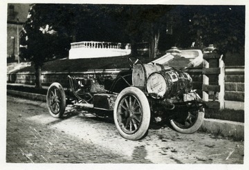 Car belonging to Louis Bennett, Jr. loaded with beer barrels.