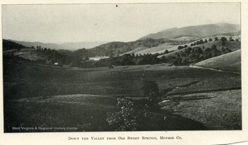 A picturesque view of rolling hills and and fields.