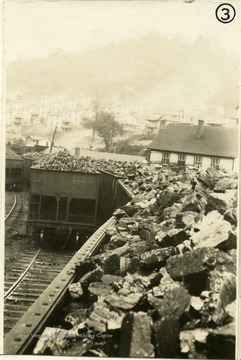 Loaded coal cars on the railraod.