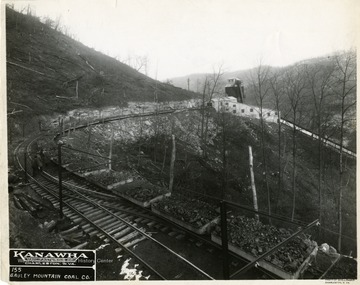 Coal carts outside of the Gauley Mountain Coal Company, Kanawha Manufacturing Co., Charleston, W. Va.