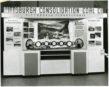 Consolidation Coal Company display at the Careers in Engineering show in Pittsburgh, PA, 1954.