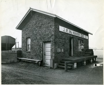 J.P. McMahon Coal Co. warehouse built out of Grenadier lump coal. 