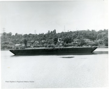 Hillman Barge and Construction Company. 175' x 26' x 11' all welded standard hopper barge. First of 30 for Pgh. Consol. Coal Co. 