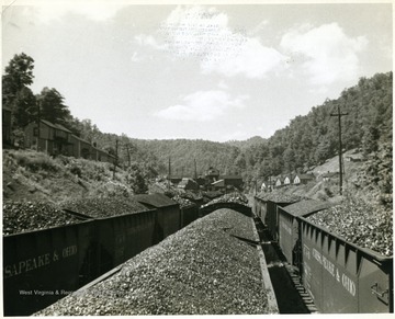 Chesapeake and Ohio Coal Cars after being filled.