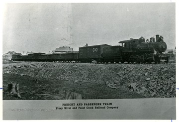 Freight and Passenger Train of the Piney River and Paint Creek Railroad Company.