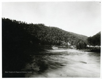 River that flows into the mine camp at Caperton, W. Va. 