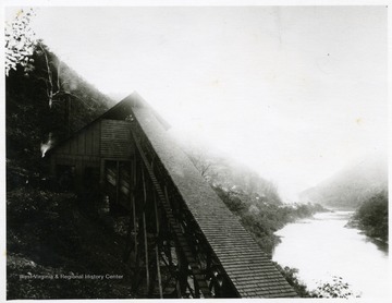 Elevator to coal bins for the coke ovens at the New River Coal Co. mine in Caperton, W. Va.