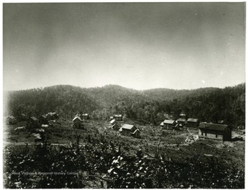 Top community at Concho, W. Va. The coal mine is on top of the mountain.