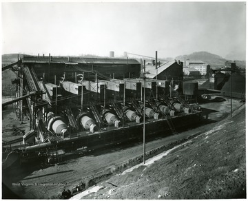 Coke ovens at a plant which is closed down for repairs.