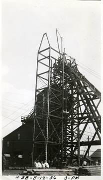 Headframe at 3 PM.