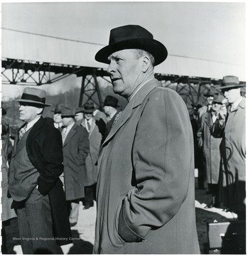 Close up of a coal official during a Consolidation Coal Co. Inspection trip.