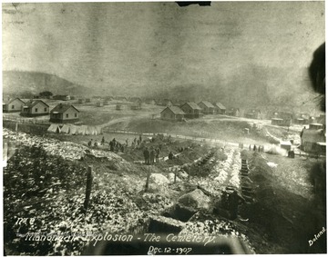 View of the cemetery after the Monongah Mine explosion.