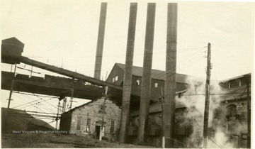 Smoke coming out of the power house at Thomas, W. Va.