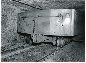 Mine car traveling through the mine.