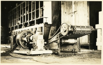 View of a conveyor and engine at a coal mine operation in Thomas, W. Va.