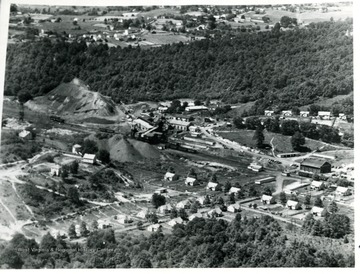 Aerial view of the town of Cranberry 'Foreground' and the town of Prosperity 'Background.'