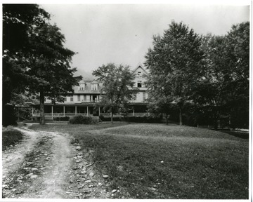 Very large house. 'Permission is granted to reproduce this photograph only on indication that each reproduction shall bear the following credit line, Photograph by Norfolk and Western Railway.'