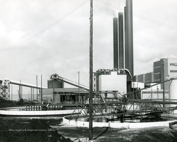 C.E.I. Drying Plant and Storage Pools in foreground.