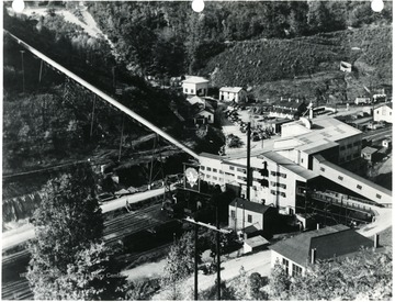 Preparation plant surrounded by other mine buildings.