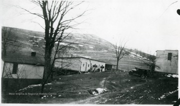 Car parked beside barracks in Carolina, W. Va.