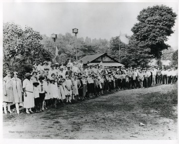 Group portrait of members of the Monongah Local 1643 Picket Line.<br />