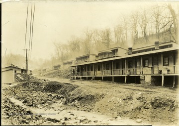 'Cassville Continental beyond the underpass.' Possibly miners homes before they were moved to Arthurdale.