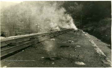 Smoke rises from the coke ovens at Fire Creek.