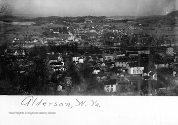 Birds eye view of town of Alderson, W. Va.