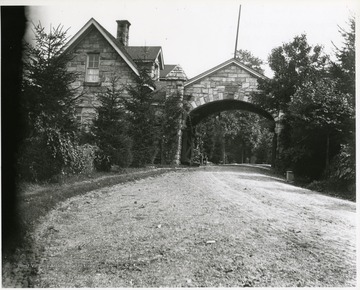 View of the entrance to Graceland, in Elkins, West Virginia.