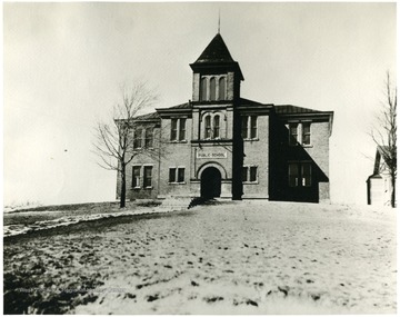 School on the top of a hill.