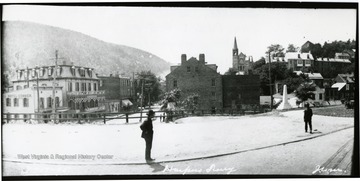 Hotel Conner is on the left side of the picture.   Site of John Brown's Fort is on the right.