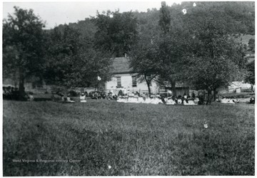 Outside view of Helvetia Church in Helvetia, W. Va.