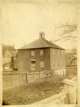 'The Original Baptist Church (the Big Levels Church) erected in the 1800s. The ground was donated by Joseph Alderson, son of Rev. John Alderson, of Alderson.'