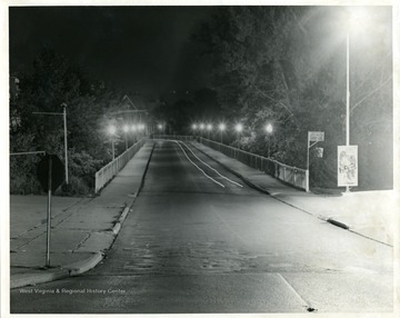 Bridge to South Park at night.