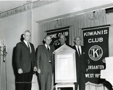 Members of the Kiwanis Club. Some of the members in this photo include: 'Eugene Detrick and Mr. Ryder'.