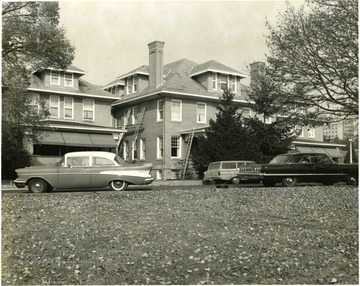 'this was the Monongalia County Hospital in the 1930s.  By 1990s it was a welfare building of some sort.  Building was at the bottom of hill below present university hospital, I think it is gone now.' - William S. Price, Jr., 6/13/2005.