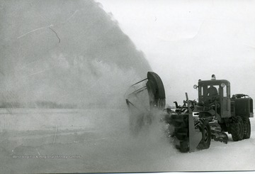 Clearing a road in Morgantown, W. Va.