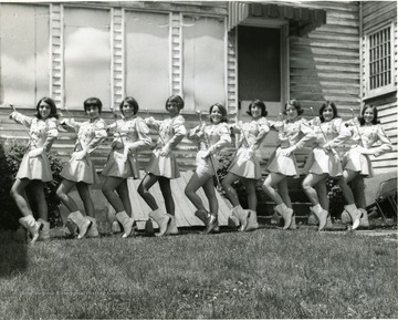 Majorettes for the Morgantown Junior High School band.