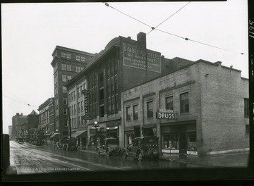 A view of High Street in Morgantown, West Virginia, looking southwest.